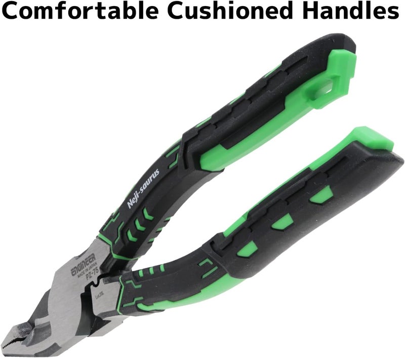 Engineer 8.5" Shearing Linesman Pliers Cable/Wire Cutter Blades for Electrician Work, Screw Extractor Jaws For φ0.1-0.37 inch screws (3-9.5 mm) - Image 5