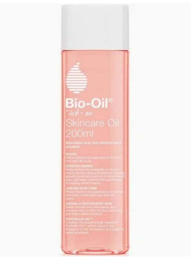 bio-oil skincare oil is for scar , stretch mark , anti aging and dehydrated skin .
