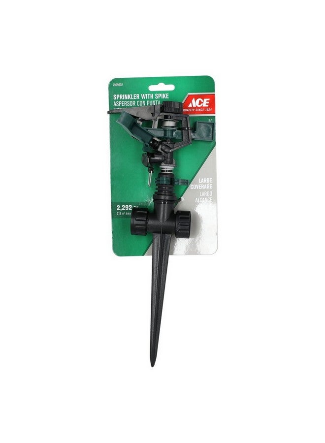 ACE Large Coverage Plastic Water Sprinkler with Spike Black and Green 5.5 x 12.5 x 30 cm 7999902