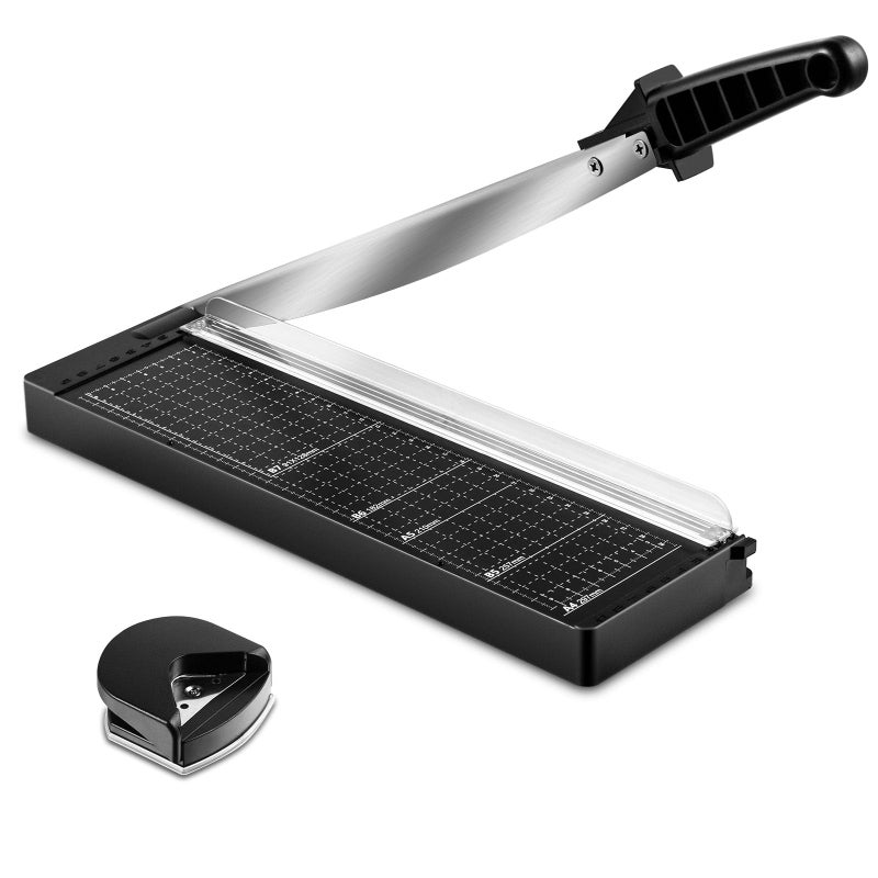 MAKEASY Paper Cutter 12 Inch, 8 Sheet Capacity, Heavy Duty Paper Cutter for Cardstock, Guillotine Paper Trimmer for Crafting, Classroom and Office - Image 1