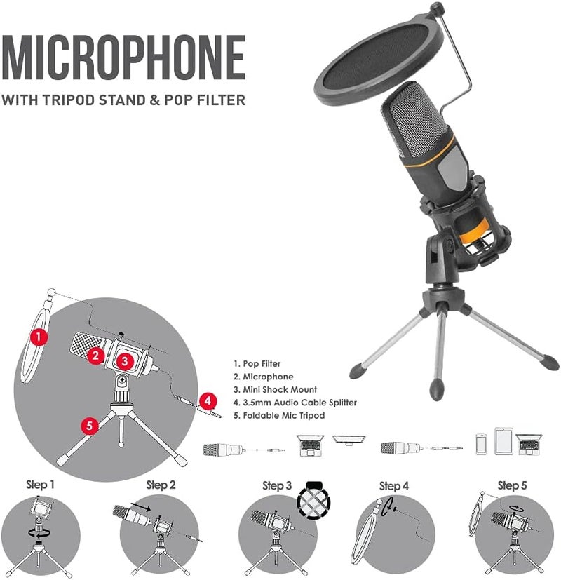 Trands Streamer Recording Microphone TR-MIC374 with Pop Filter - Image 3