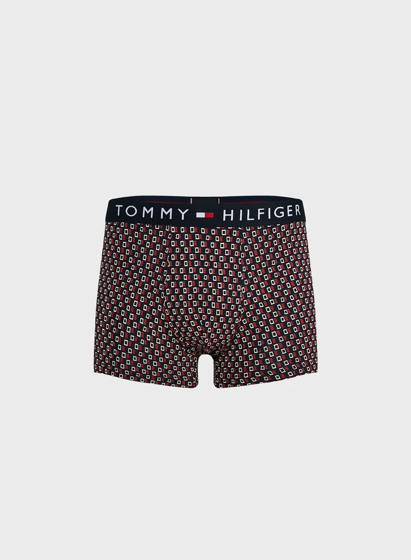 TOMMY HILFIGER Striped Logo Band Trunks