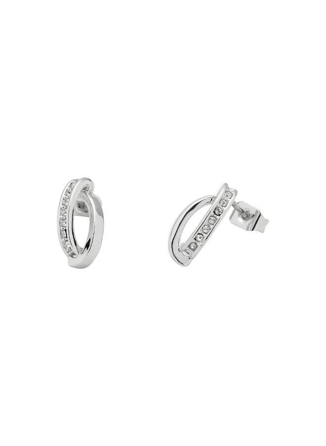 Karen Millen Oval Pavé Chain Stud Earring  - Image 2