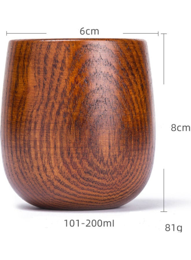 نيبمينينت كوب قهوة وشاي خشبي مصنوعان يدوياً بني/أسود 6x8سم - Image 2