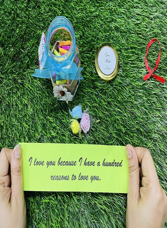 Jiyan art 101 Reasons Why I Love You Message Bottle Handmade Art for Loved Ones, Birthday, Anniversary, Valentines Day (Blank Roll, Write Yourself) - Image 2