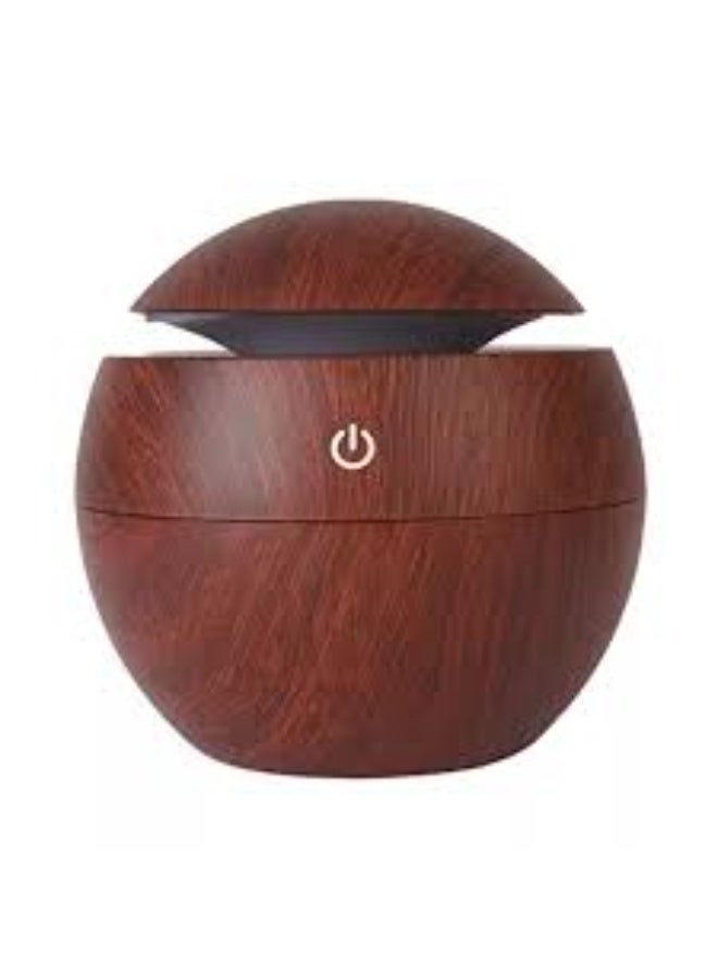 Wooden Grain Ultrasonic Aroma Diffuser Humidifier - Beige and Brown - Modern Home Decor - Image 5