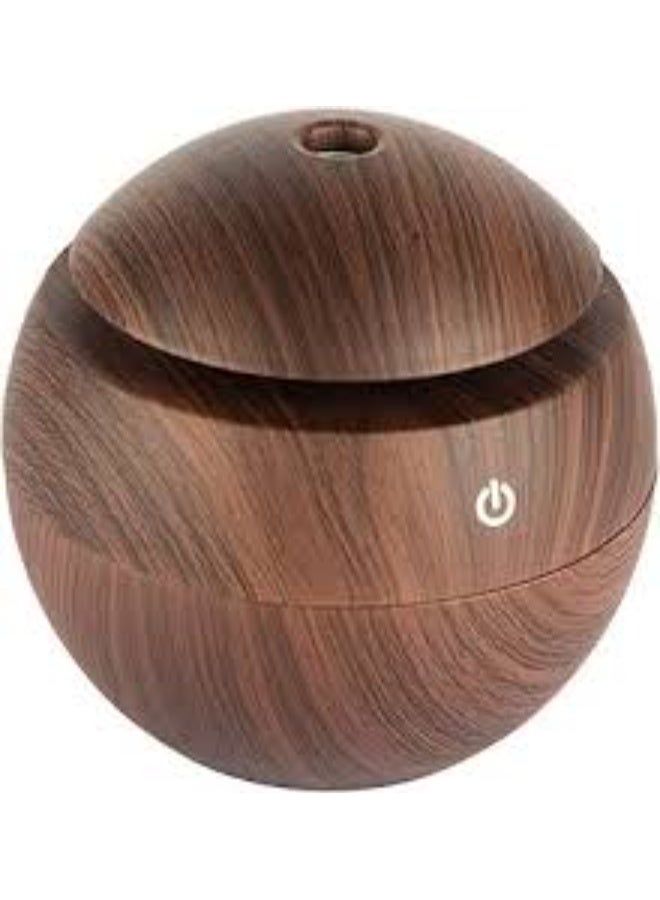 Wooden Grain Ultrasonic Aroma Diffuser Humidifier - Beige and Brown - Modern Home Decor - Image 4