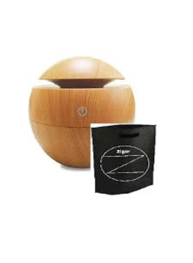 Wooden Grain Ultrasonic Aroma Diffuser Humidifier - Beige and Brown - Modern Home Decor - Image 3