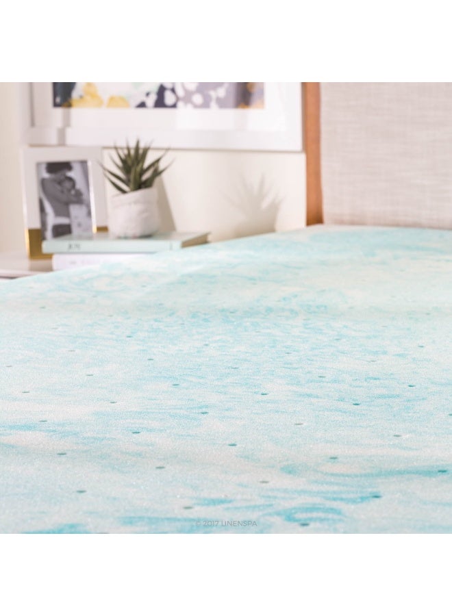Linenspa 3 Inch Gel Swirl Memory Foam Mattress Topper Cooling Gel Infused Pressure Relieving Bed Topper Mattress Pad CertiPUR Certified Queen Size - Image 5