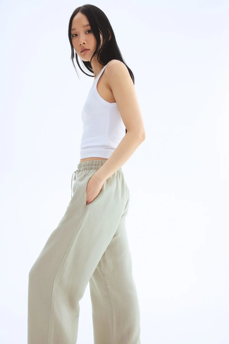 H&M Linen-blend trousers