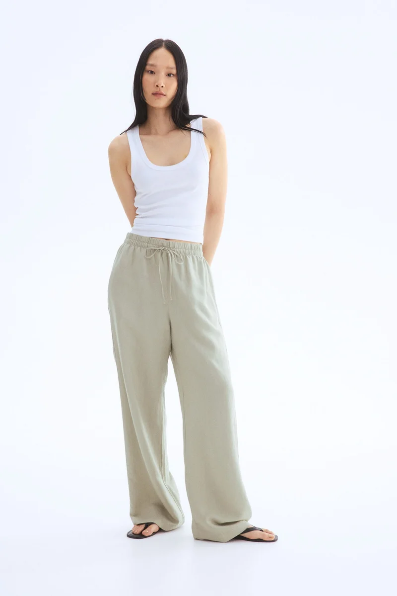 H&M Linen-blend trousers