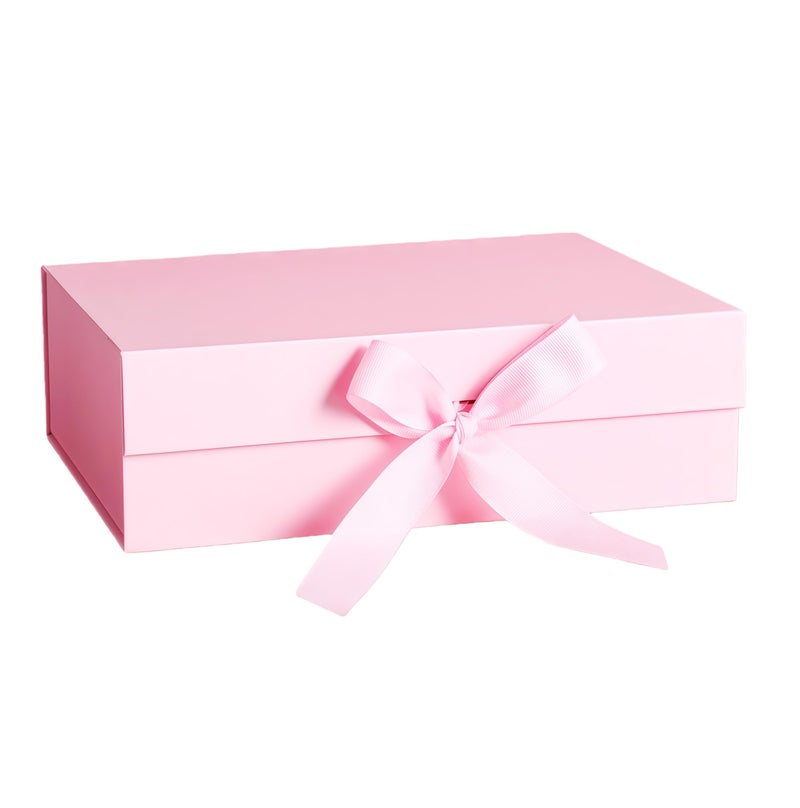 Iefoah Pink Gift Box For Presents 10.2?7.5?3.1'' Gift Boxes With Lids Magnetic Closure Groomsman Bridesmaid Proposal Box For Wedding Birthday Valentine Bridal Showers Gift Packaging - Image 1
