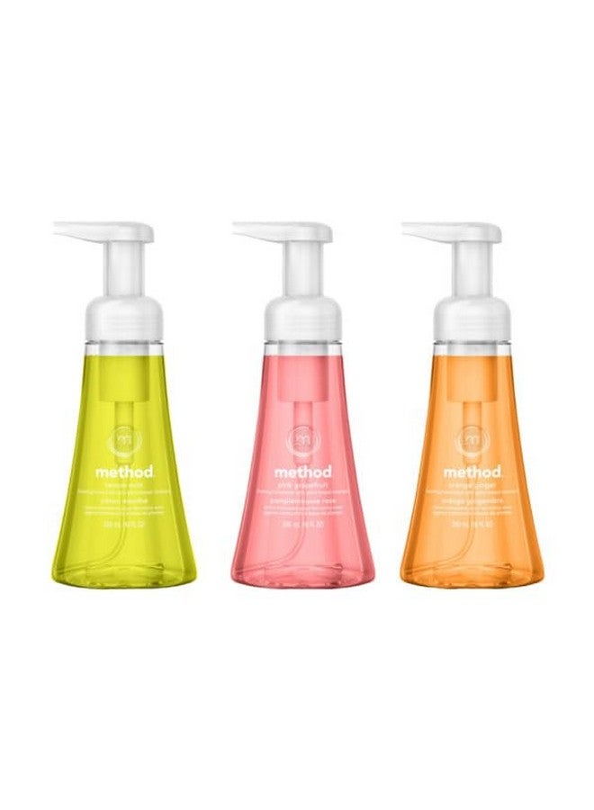 Method Foam Hand Soap Variety 1 Lemon Mint 1 Pink Grapefruit 1 Orange Ginger 10 Oz Each 3 Count (Variety Pack) - Image 1