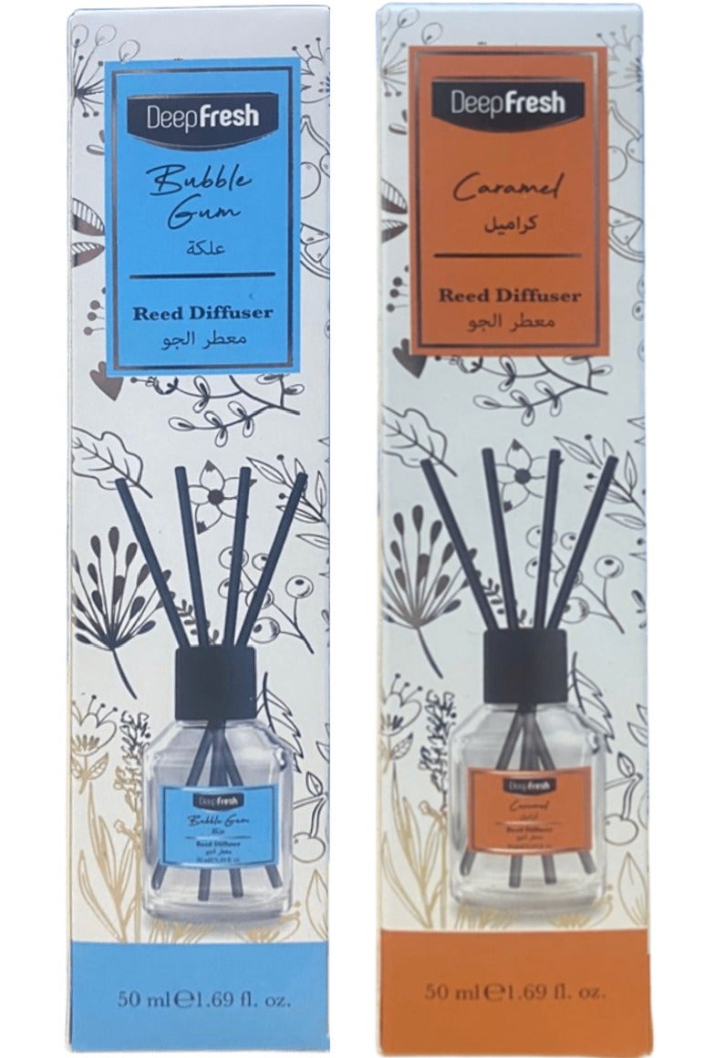 Deep Fresh Set of 2 pieces Reed Diffuser With different scents 50 ML - Image 1