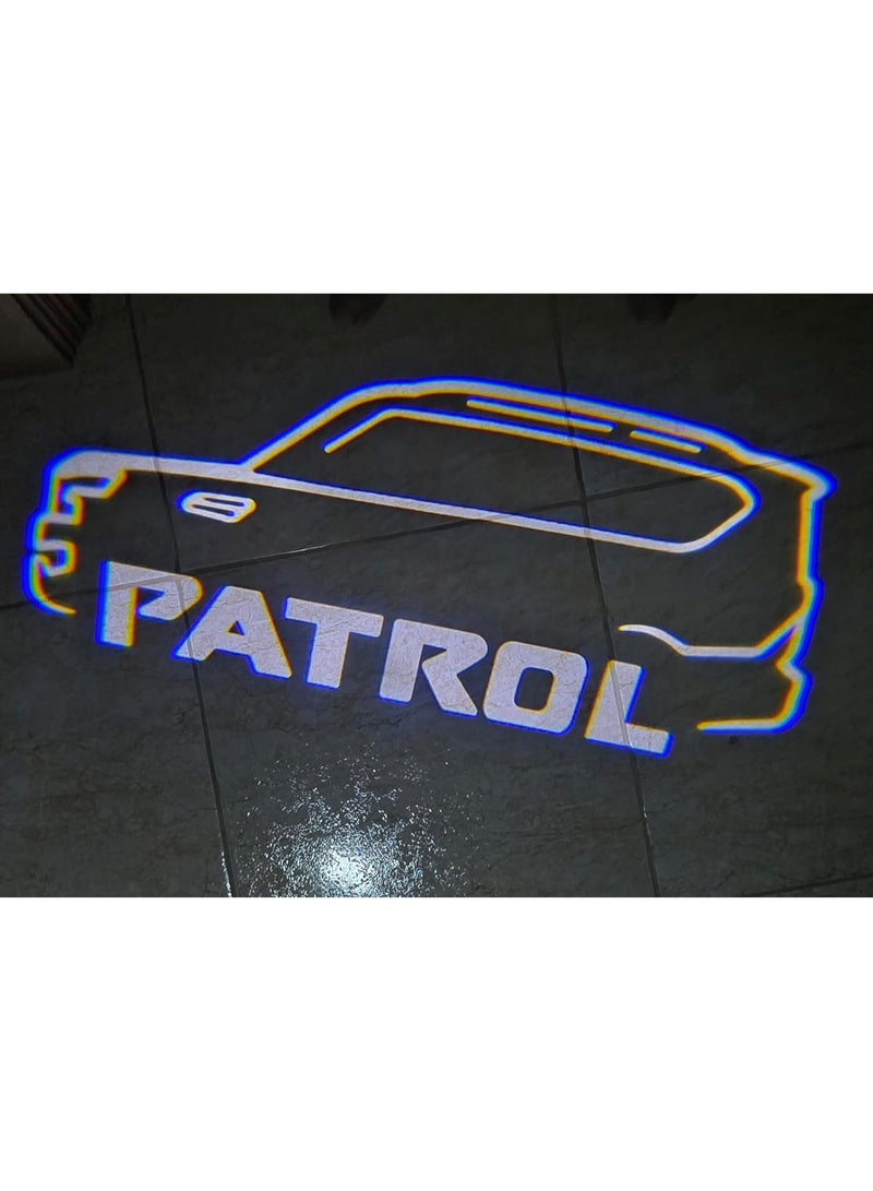 Vierex Door Light For Nissan Patrol Y62 2010-2024 | Glass Logo Welcome Projector Light | HD Puddle Light with Bright LED Logo Projection | No Fade Glass Lens & Stainless Steel Buckle | Car Door Courtesy Light - Image 2