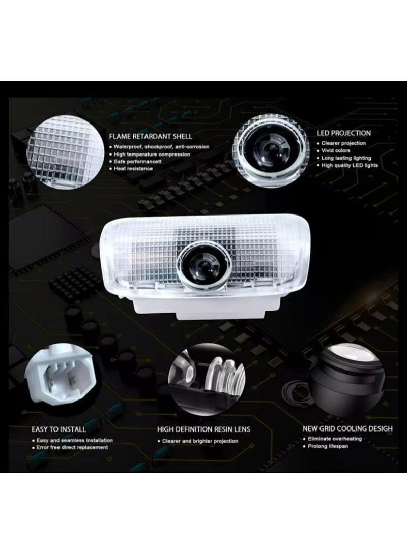 Vierex Door Light For Nissan Patrol Y62 2010-2024 | Glass Logo Welcome Projector Light | HD Puddle Light with Bright LED Logo Projection | No Fade Glass Lens & Stainless Steel Buckle | Car Door Courtesy Light - Image 3