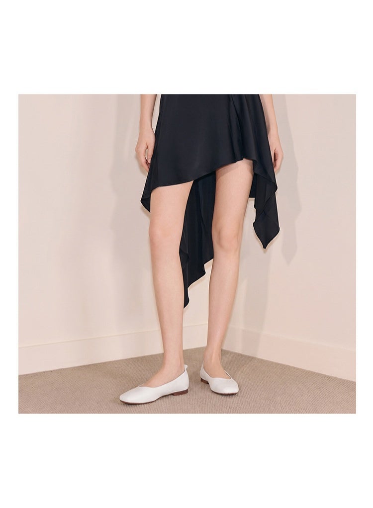 Women's Genuine Leather Ballet Flats Soft Sole Slip On Loafers Comfortable Work Shoes - Image 1