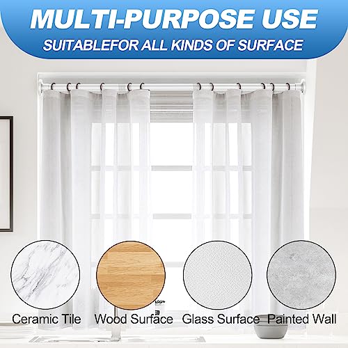 CorkLatta White Shower Curtain Rod 31 to 80 Inch,1 Inch Diameter Adjustable Spring Tension Stainless Steel Telescoping Rod,Easy Install,No Rust - Image 5