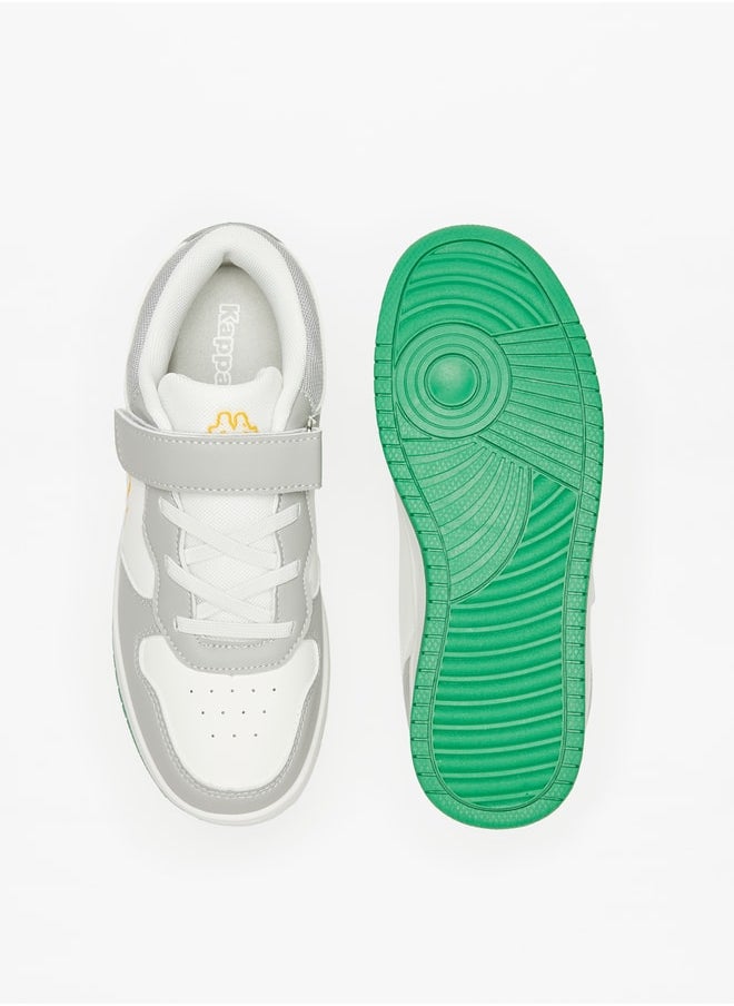 Kappa - Boys' Colourblock Low-Ankle Sneakers with Hook and Loop Closure - Image 1