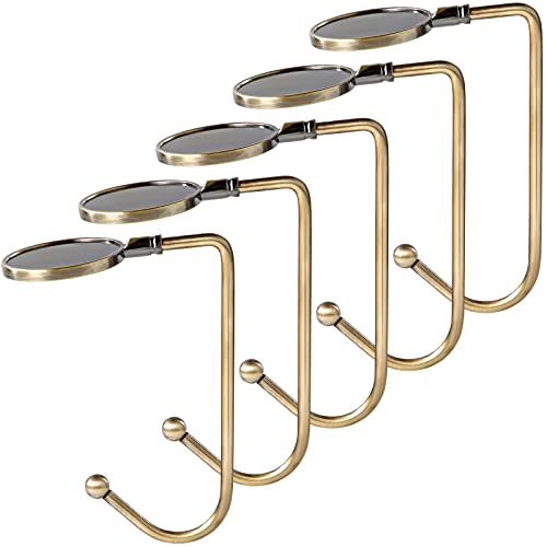 Sunshane 5 Pieces Christmas Stocking Holders Mantel Hooks Hanger Christmas Safety Hang Grip Stockings Clip for Christmas Party Decoration (Bronze) - Image 1