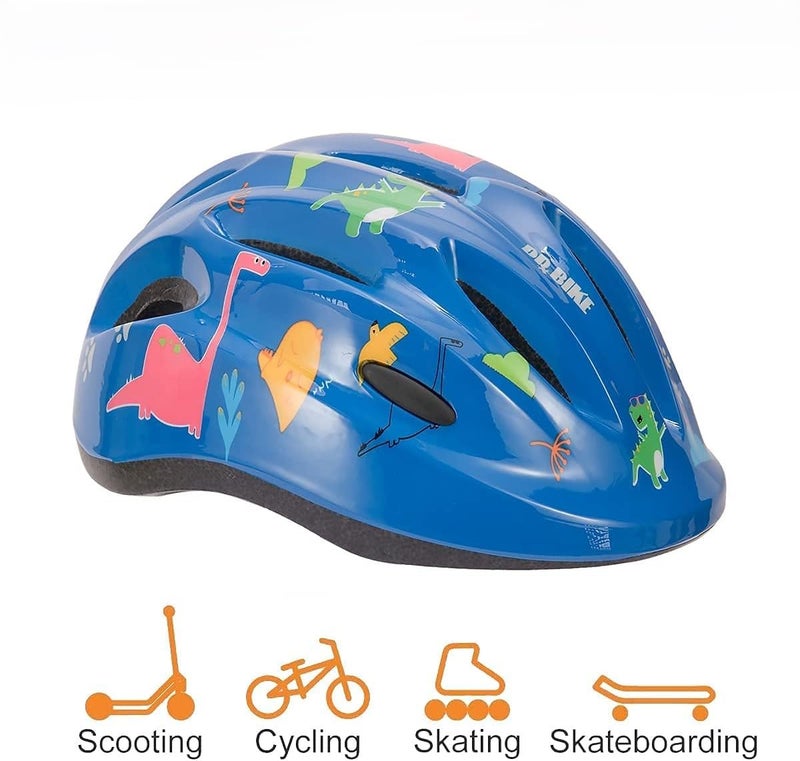 FABSPORTS Printed Safety Helmet for Kids-Boys & Girls (5-12 Years), Light Weight Bicycle/Bike Helmet, Adjustable Size, Superior Ventilation for Cycling/Skating/Skate Boarding, Blue - Image 3