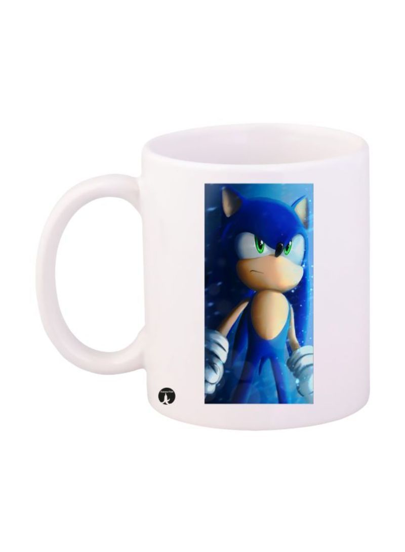RKN Sonic Video Game Printed Mug White/Blue Standard Size