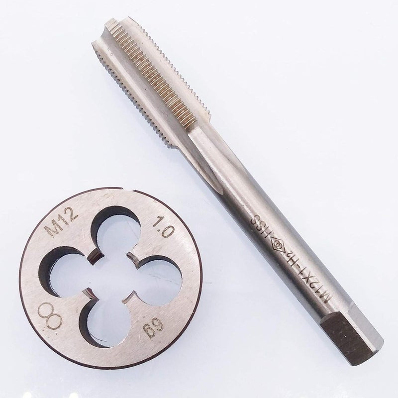 Yodaoke HSS M12 x 1mm Tap and M12 x 1.0mm Die Metric Thread Right Hand - Image 2