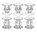 Dedoot Candle Holder,  Pack of 6 Glass Candle Holders Bulk Clear Candlestick Holders Centerpiece Fit 7/8" Taper or 1 - Image 2