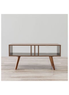 DANUBE HOME Melo Coffee Table Multi Functional Living Room Desk Space Saving Center Table Furniture For Home Living Room L 90 x W 45 x H 43 cm Walnut  - Image 2