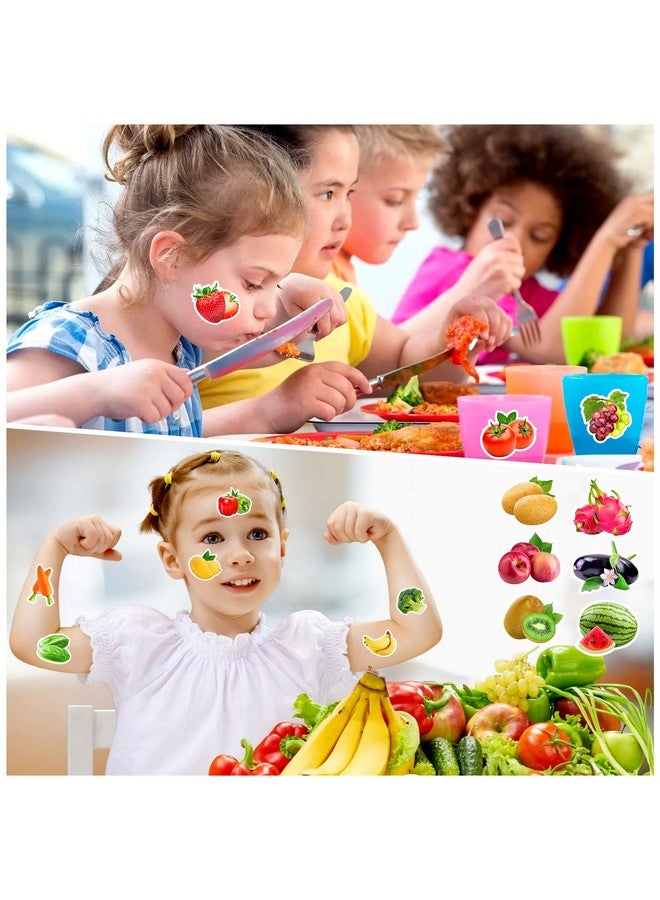 TORINALITAL 1200Pcs Fruit Vegetable Stickers Cute 16 Styles Food Stickers For Kids Colorful Waterproof Vegetable Sticker For Kids Teachers Classroom Rewards Scrapbooking Diy Crafts(2 Rolls) - Image 5