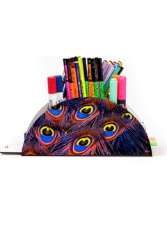 KutuTR Wooden Vip Animalss Model Rainbow Ruler Desktop Pen Holder Organizer with Mounted Box  - Image 2