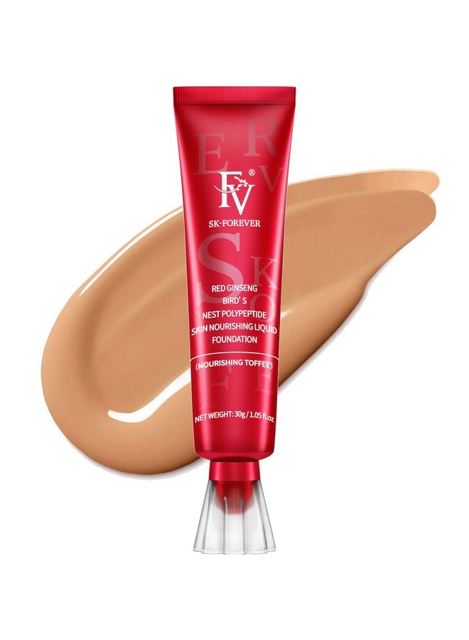 FV Dewy Liquid Foundation Makeup Oil Control Waterproof Long Lasting Face Makeup For Normal & Dry Skin Lightweight Medium Coverage Vegan & Crueltyfree Nourishing Toffee - Image 1