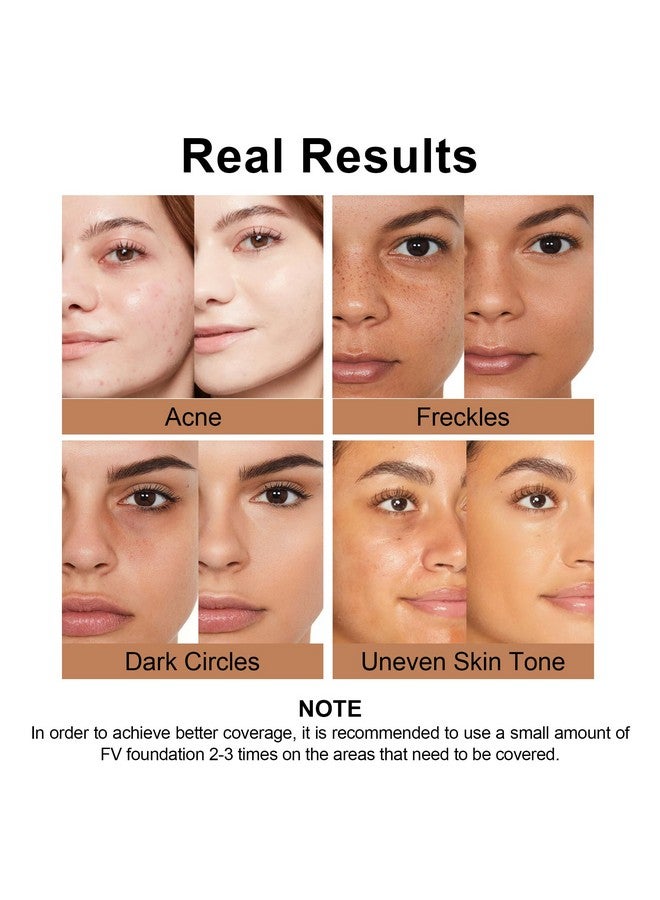 FV Dewy Liquid Foundation Makeup Oil Control Waterproof Long Lasting Face Makeup For Normal & Dry Skin Lightweight Medium Coverage Vegan & Crueltyfree Nourishing Toffee - Image 3