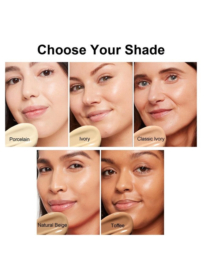 FV Dewy Liquid Foundation Makeup Oil Control Waterproof Long Lasting Face Makeup For Normal & Dry Skin Lightweight Medium Coverage Vegan & Crueltyfree Nourishing Toffee - Image 5