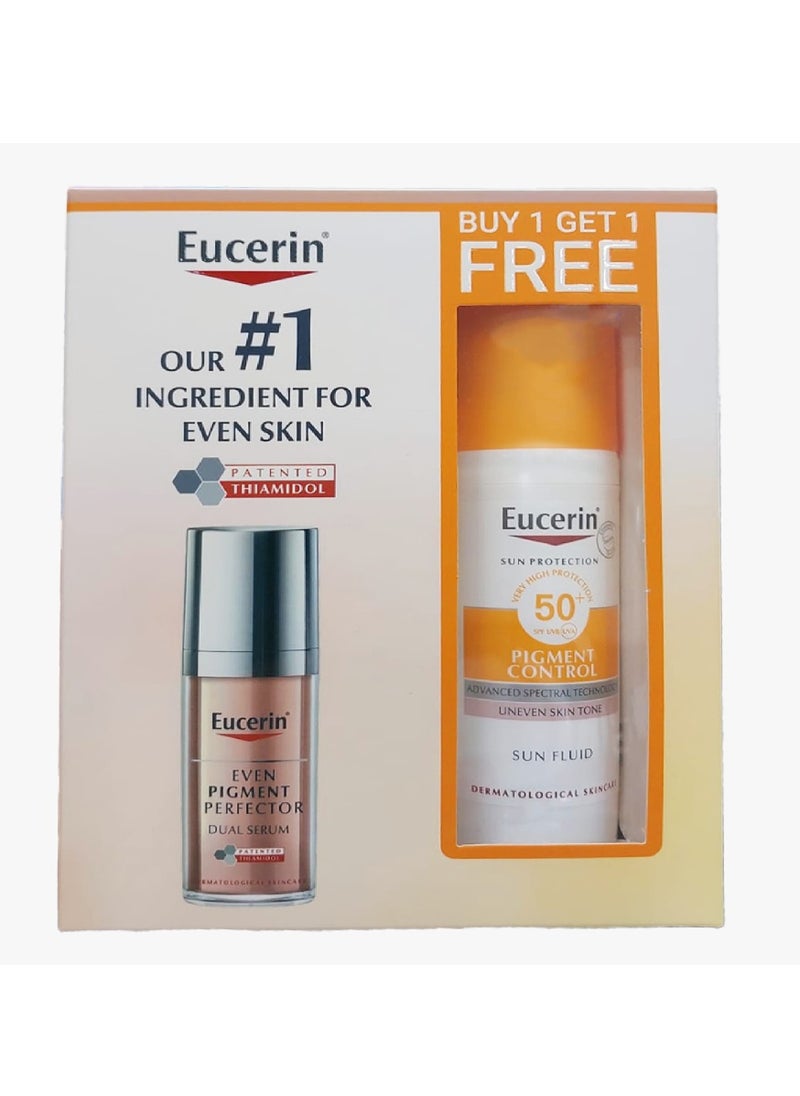 Eucerin Pigment Perfector Dual Serum + Even Pigment Sun Fluid B1G1 