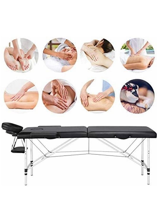 Cool Baby Portable Massage Table Professional Adjustable Folding Bed With 2-part Wooden Frame Ergonomic Headrest And Tote Bag  - Image 2