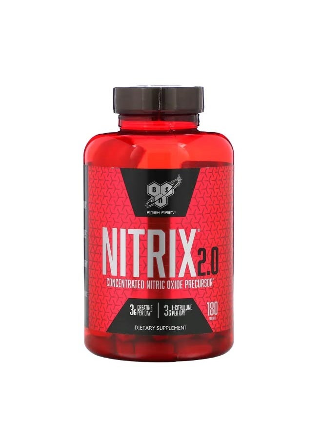 BSN BSN Nitrix 2.0 Concentrated Nitric Oxide Precursor 180 Tablets  - Image 1