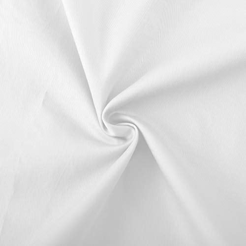 EVOLIVE New 300TC Thread Count 100% Cotton Body Pillow Cover/Case Replacement with Hidden Zipper Closure 21"x54" (White) - Image 5