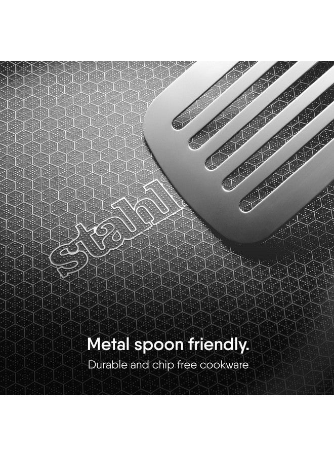 Stahl Artisan Hybrid Triply Frying Pan with Lid, Fry pan Induction Base, Frying pan Non Stick, Omelette Pan Non Stick, Frying pan Stainless Steel, 1.6 L, 24 cm - Image 3