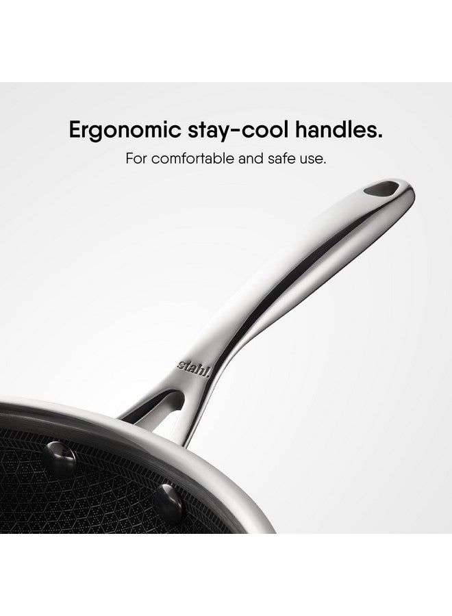 Stahl Artisan Hybrid Triply Frying Pan with Lid, Fry pan Induction Base, Frying pan Non Stick, Omelette Pan Non Stick, Frying pan Stainless Steel, 1.6 L, 24 cm - Image 4