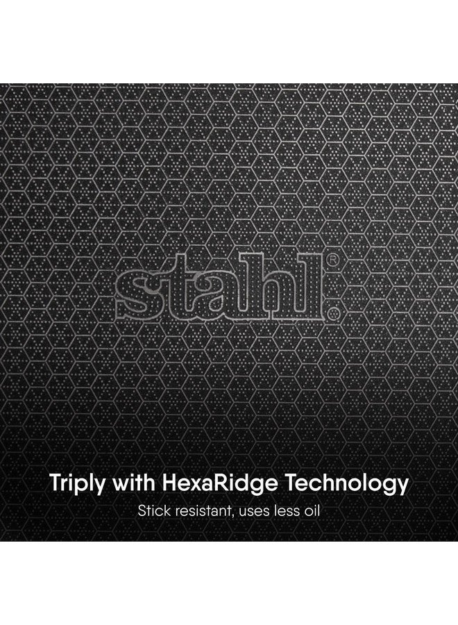 Stahl Artisan Hybrid Triply Frying Pan with Lid, Fry pan Induction Base, Frying pan Non Stick, Omelette Pan Non Stick, Frying pan Stainless Steel, 1.6 L, 24 cm - Image 5