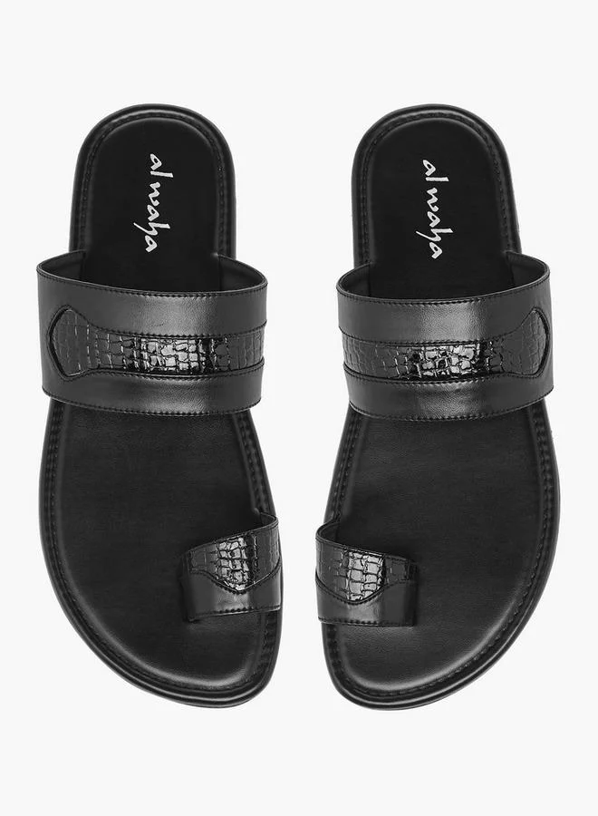 Al Waha Men Toe Loop Detail Arabic Sandals