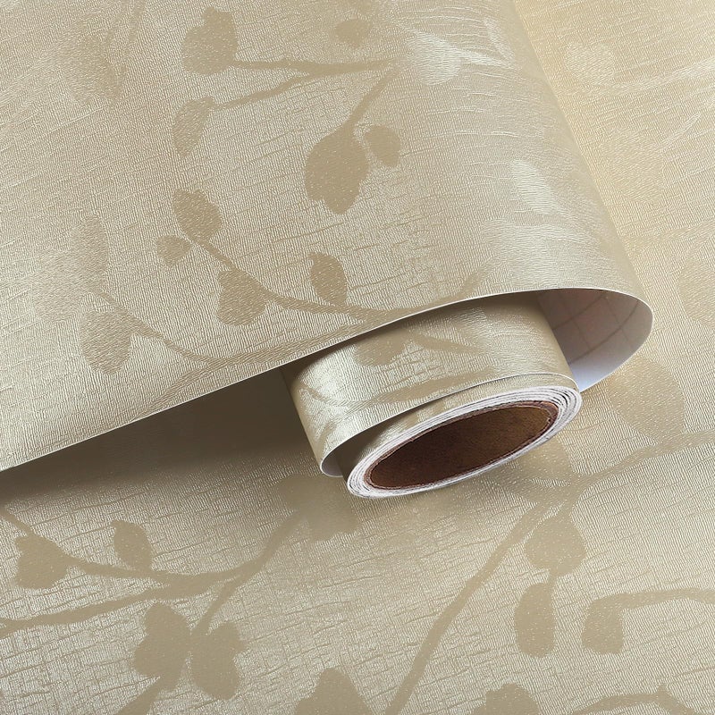 VaryPaper 32x118 Natural Beige Contact Paper for Cabinets Waterproof Silk Embossed Beige Wallpaper Peel and Stick Textured Wallpaper Removable Self Adhesive Vinyl Wall Paper for Bedroom Bathroom - Image 2