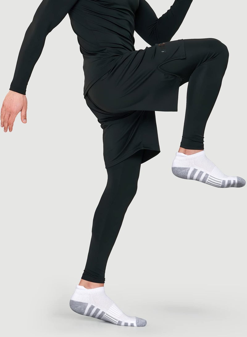 جوارب رياضية عند الكاحل مبطنة وقابلة للتنفس قصيرة للرجال والنساء (6 أزواج) - Image 4