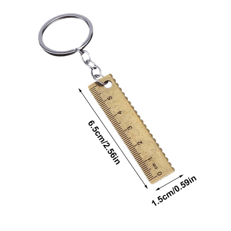 Multi Functional Portable Metal Pocket Ruler Tape Measure Keychain Travel Accessory - Image 3