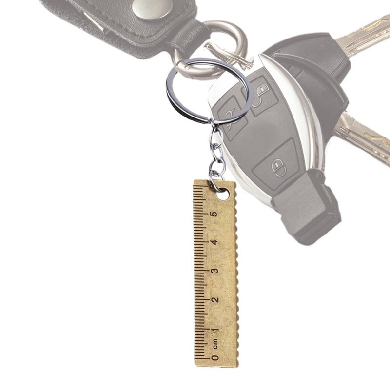 Multi Functional Portable Metal Pocket Ruler Tape Measure Keychain Travel Accessory - Image 2