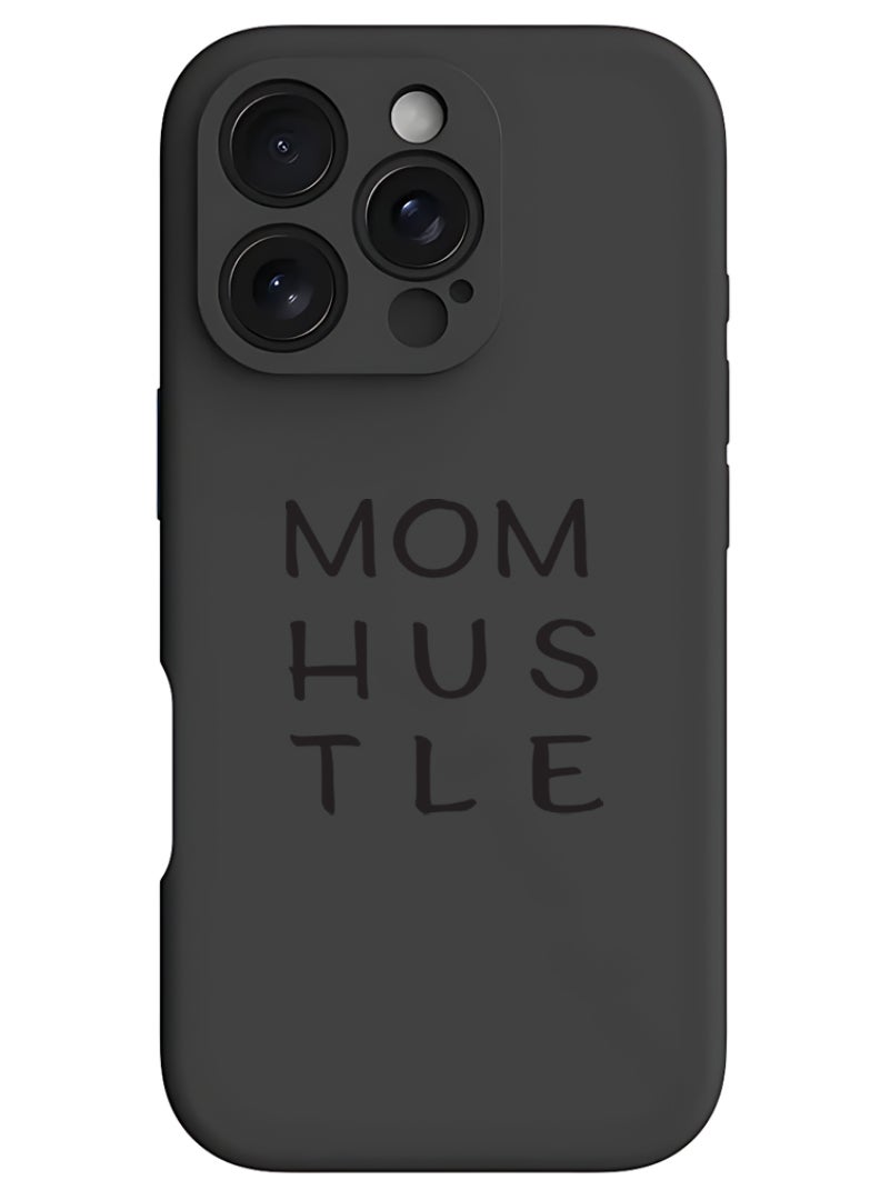 Theodor iPhone 16 Pro Black Protective Slim Fit Case Liquid Silicone Cover with Full Body Protection Anti-Scratch Shockproof Case For iPhone - Mom Hustle - Image 1