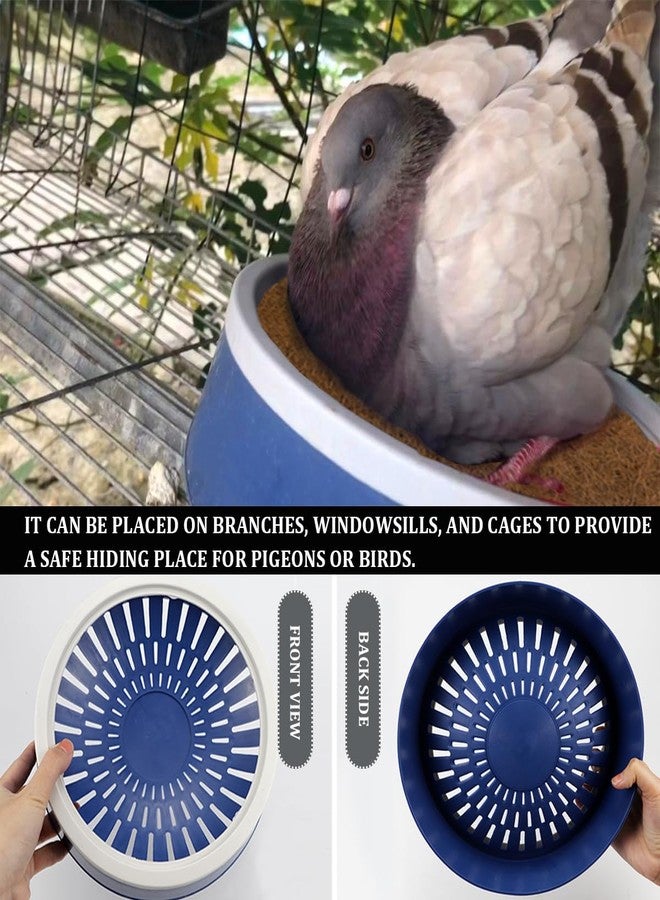 YOLUFER 5 Pcs Pigeon Nest Bird Nest Bowls Nest for Pigeons Breeding Hatching (White Side+ Pad), Random - Image 5