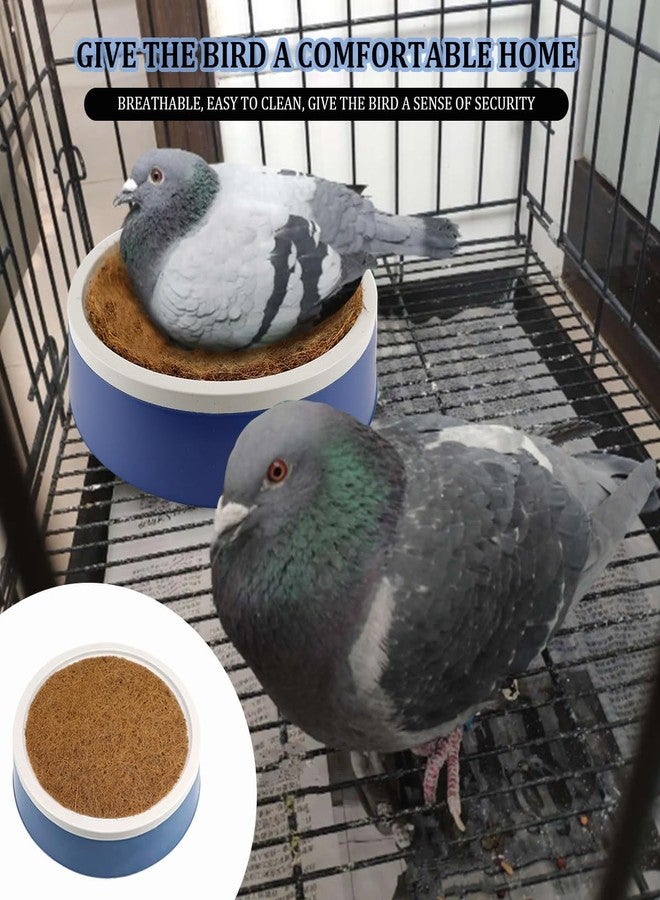YOLUFER 5 Pcs Pigeon Nest Bird Nest Bowls Nest for Pigeons Breeding Hatching (White Side+ Pad), Random - Image 4
