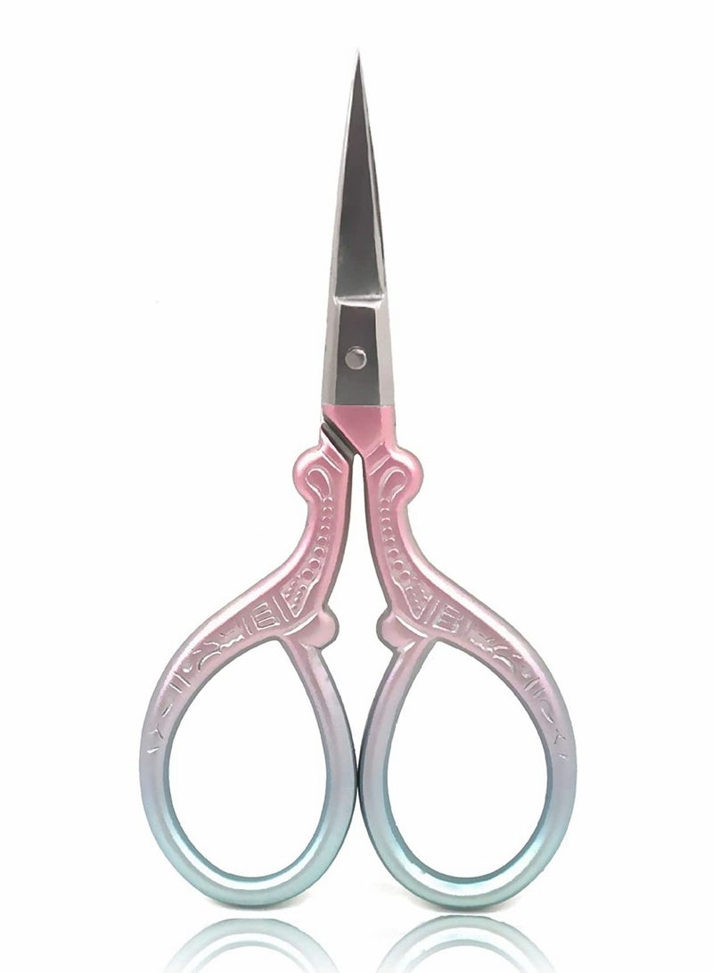 SYOSI مقص تطريز خياطة، صغير 3.6 بوصة من الفولاذ المقاوم للصدأ حاد، أدوات DIY مقصات للعمل التطريزي وحياكة الإبرة للمكتب والحرف المنزلية - Image 1